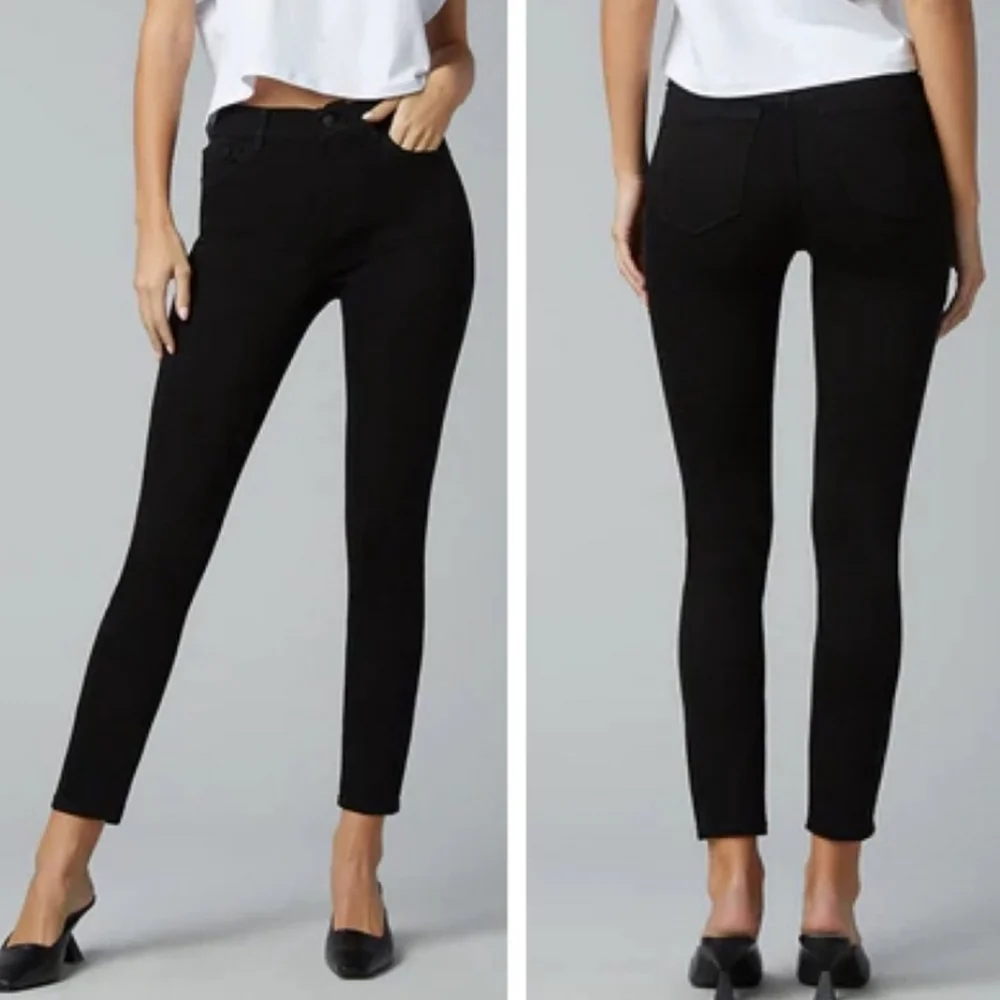 NWT DL1961 Florence Cropped Jeans 27 Mid Rise Skinny Black